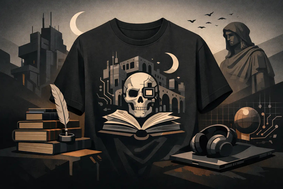 Cyber Brutalist Dark Academia Graphic Tee