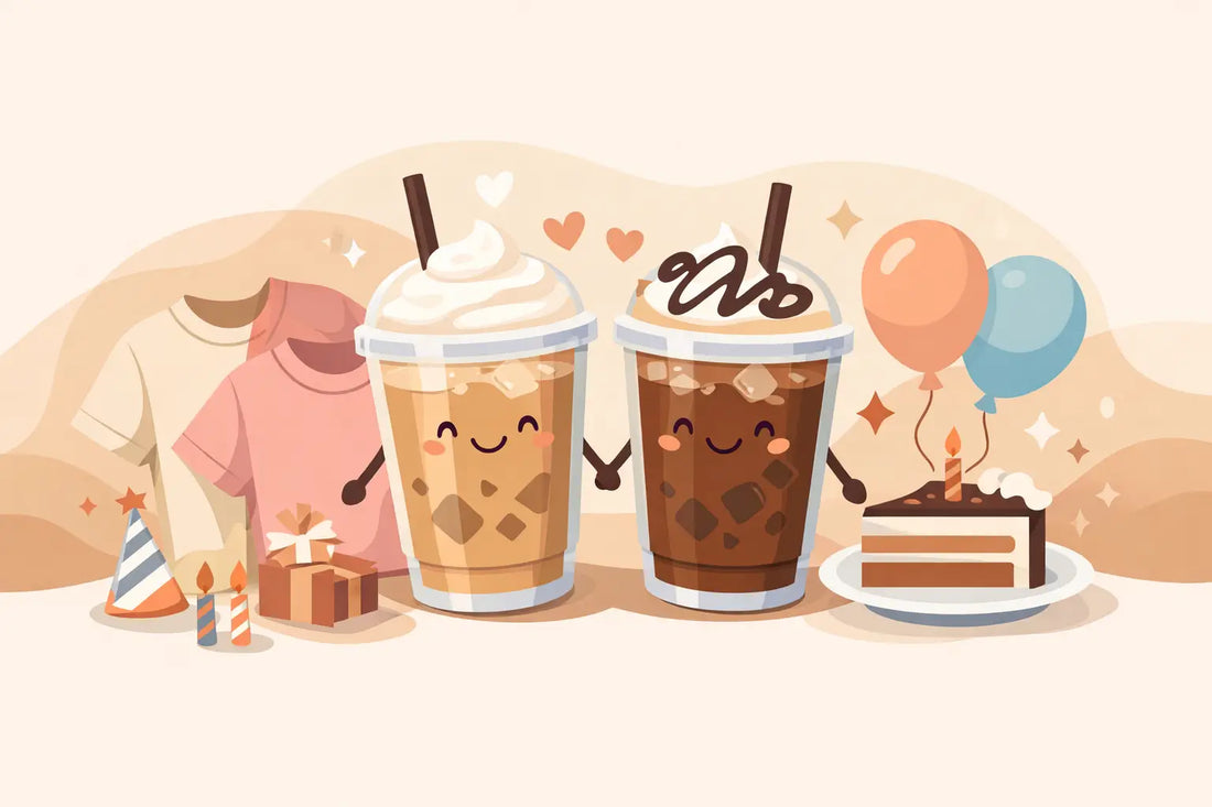 Matching Iced Coffee Besties Birthday Tee Ideas