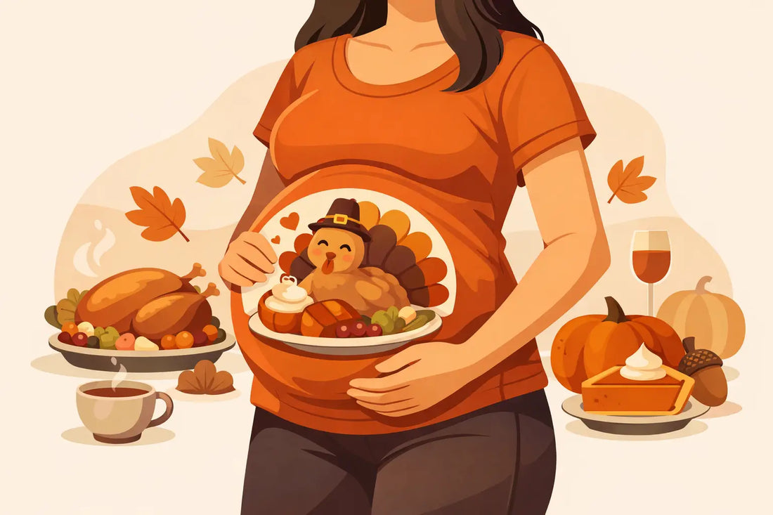 Thanksgiving Food Baby Maternity Tees That Get It