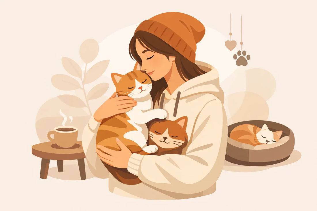 Cozy Cat Mother Pullover Shirt for Cat Moms