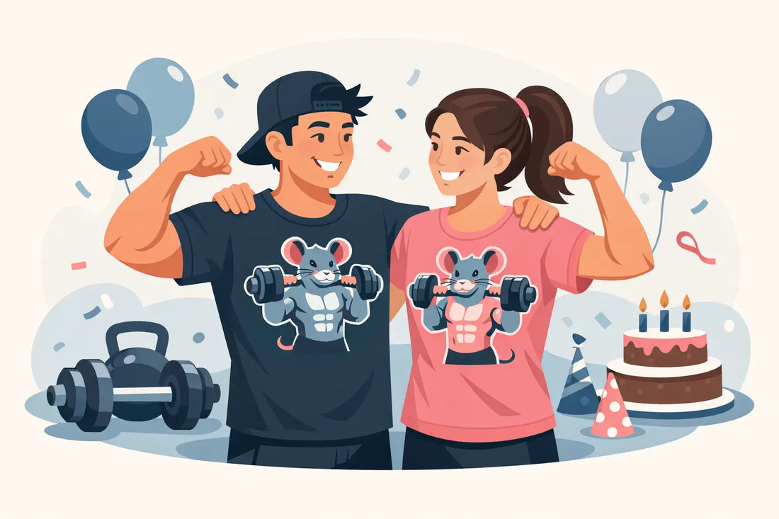 Gym Rat Best Friend Matching Birthday Tees