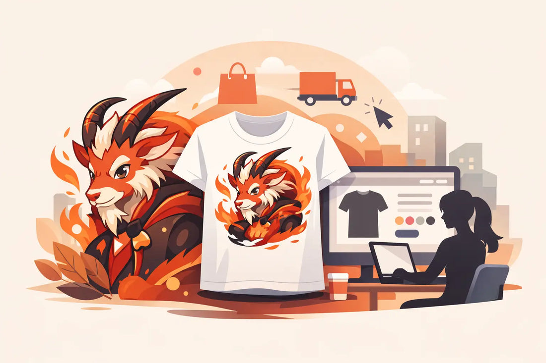 Anime Style Year of the Fire Goat T-Shirt Online