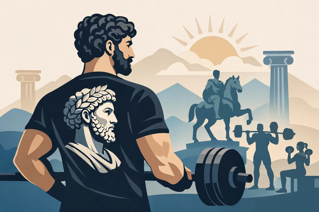 Marcus Aurelius Gym T-Shirts for Stoic Lifters