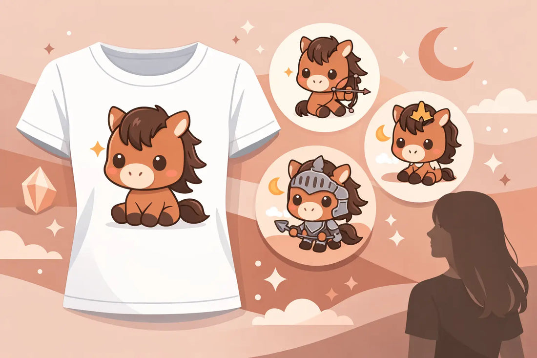 Cute Chibi Horse Zodiac Women's T-Shirt Guide