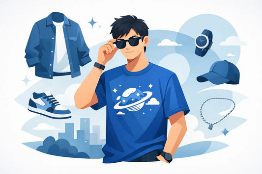 Blue Graphic Tee Styling Rules for Main Characters