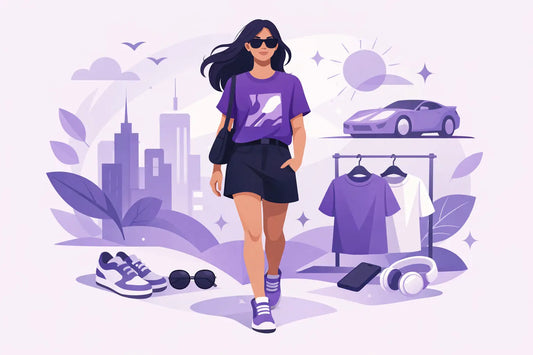 Purple Graphic Tee Outfits for Main-Character Energy