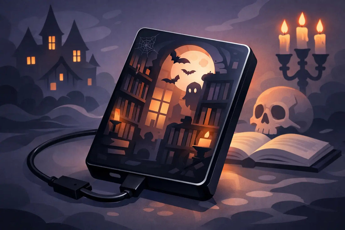 Haunted Library Hard Drive Top for Spooky Nerds