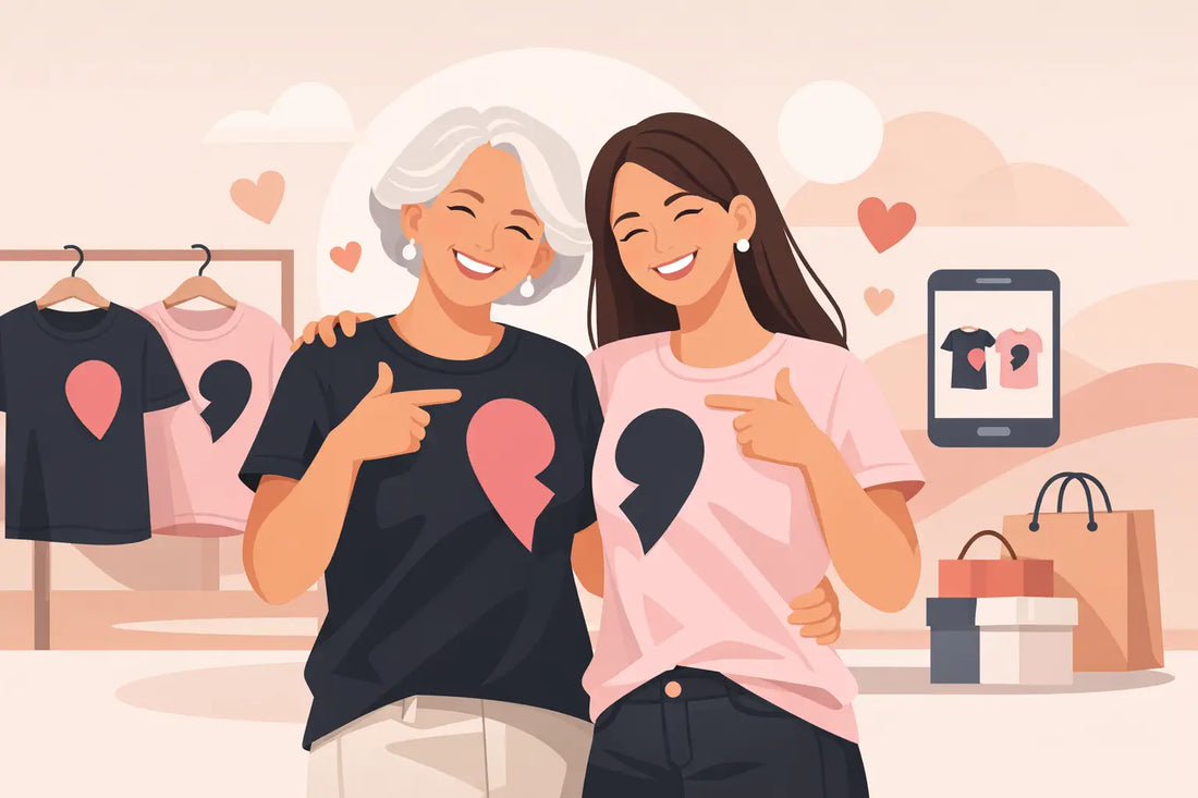 Older and Younger Best Friend Matching Tees That Hit