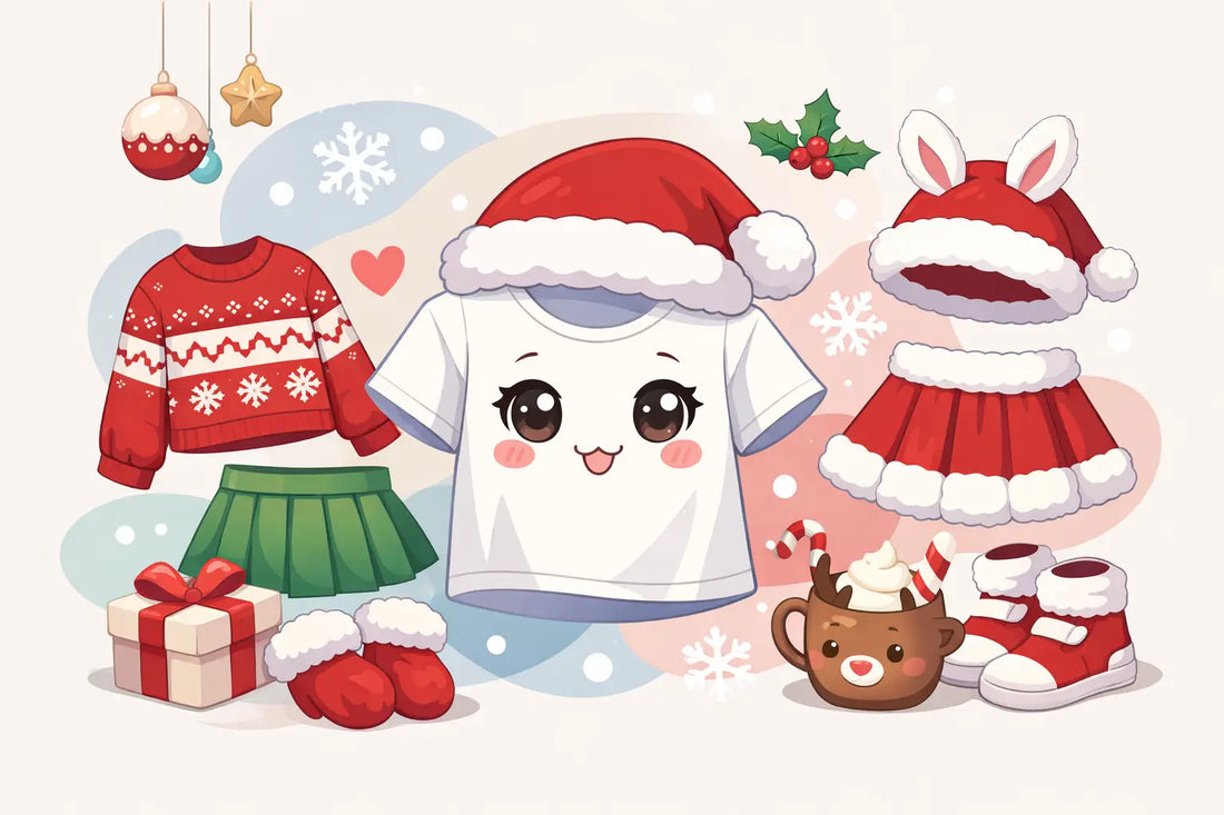 Kawaii Anime Santa Hat Tee Holiday Style Guide