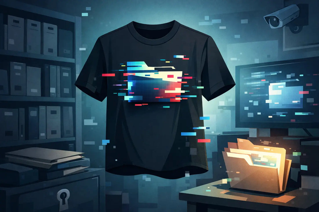 Forbidden Archives Glitch Tee for Lost Files