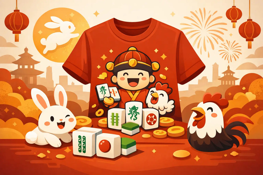Funny Mahjong Champion 2027 Lunar New Year T-Shirt