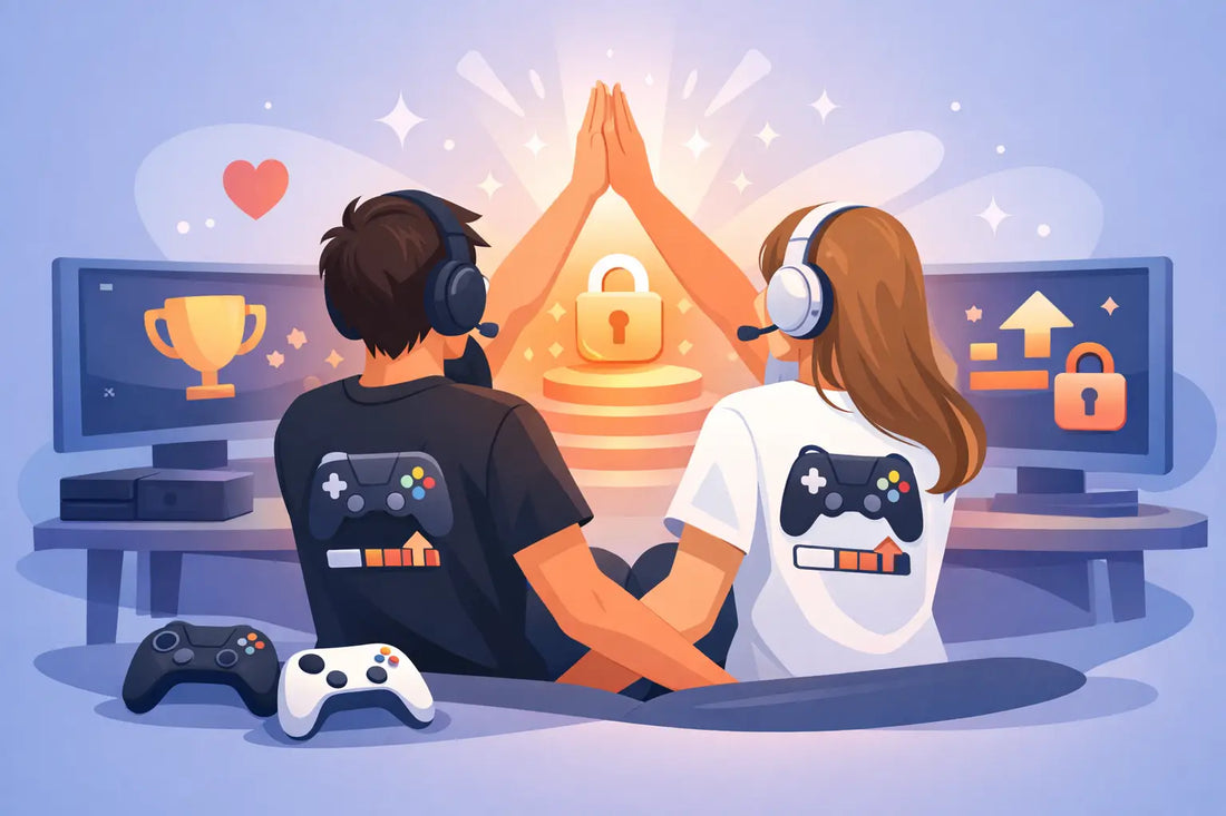 Gamer Best Friends Level Unlocked Matching Tees