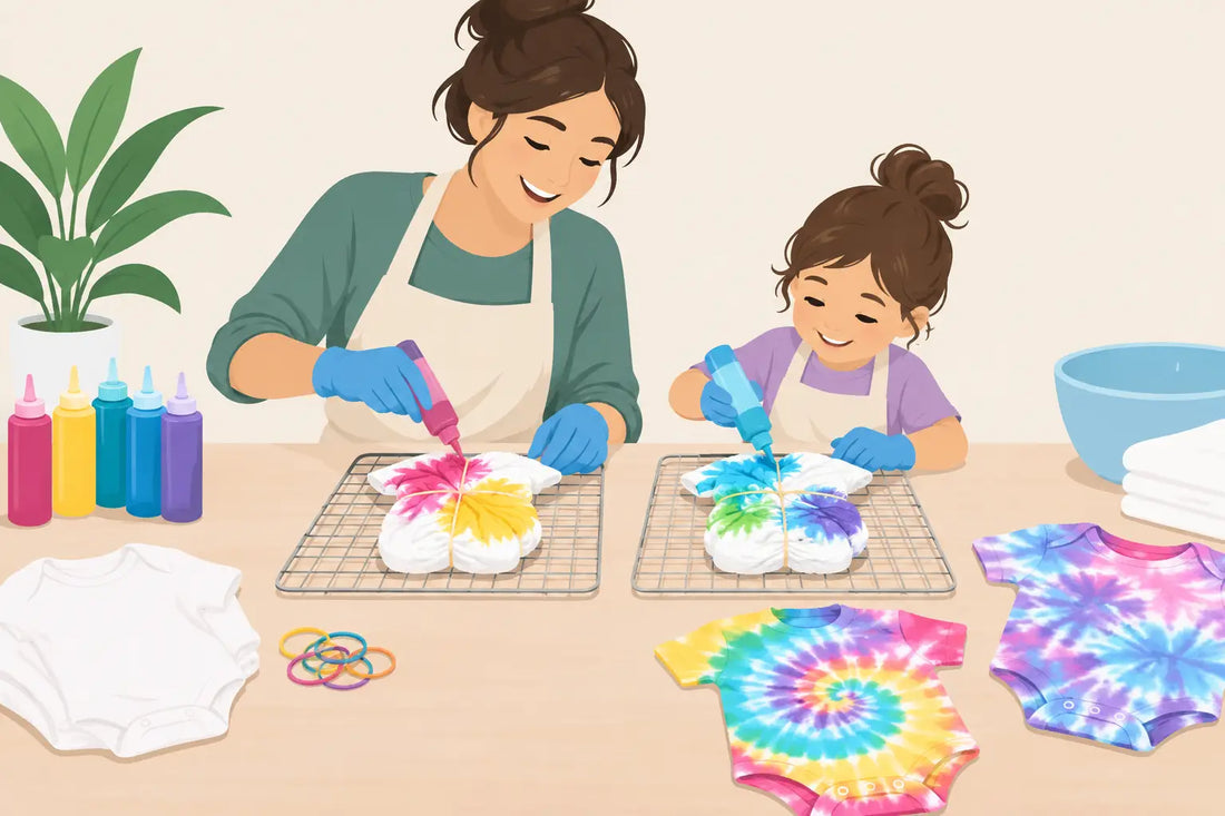 How to Tie Dye Onesies Without a Craft Meltdown