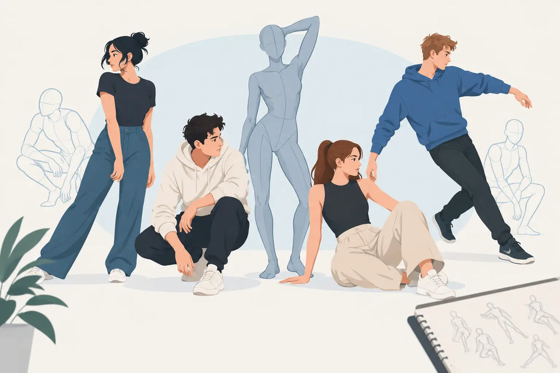 Poses Group Drawing Base Ideas for Better Art