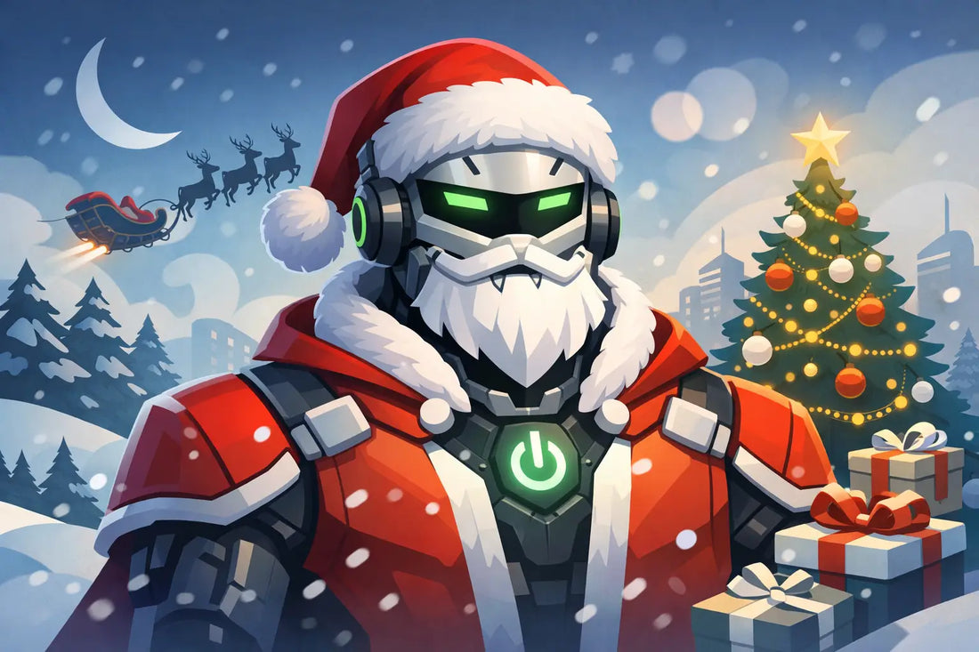 Cyberbot Santa Apparel Tee: Holiday Mode On