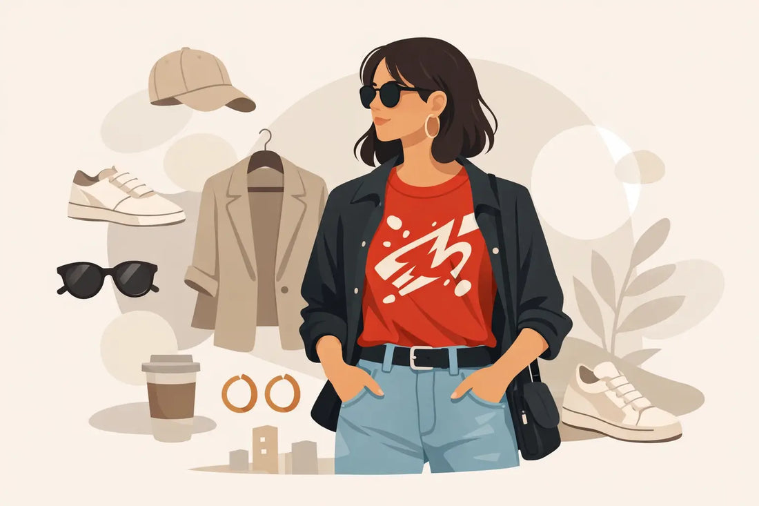 How to Style a Red Graphic Tee Without Trying