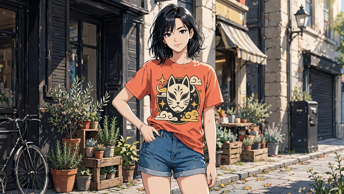 How to Style Anime Graphic Tees With Denim Shorts